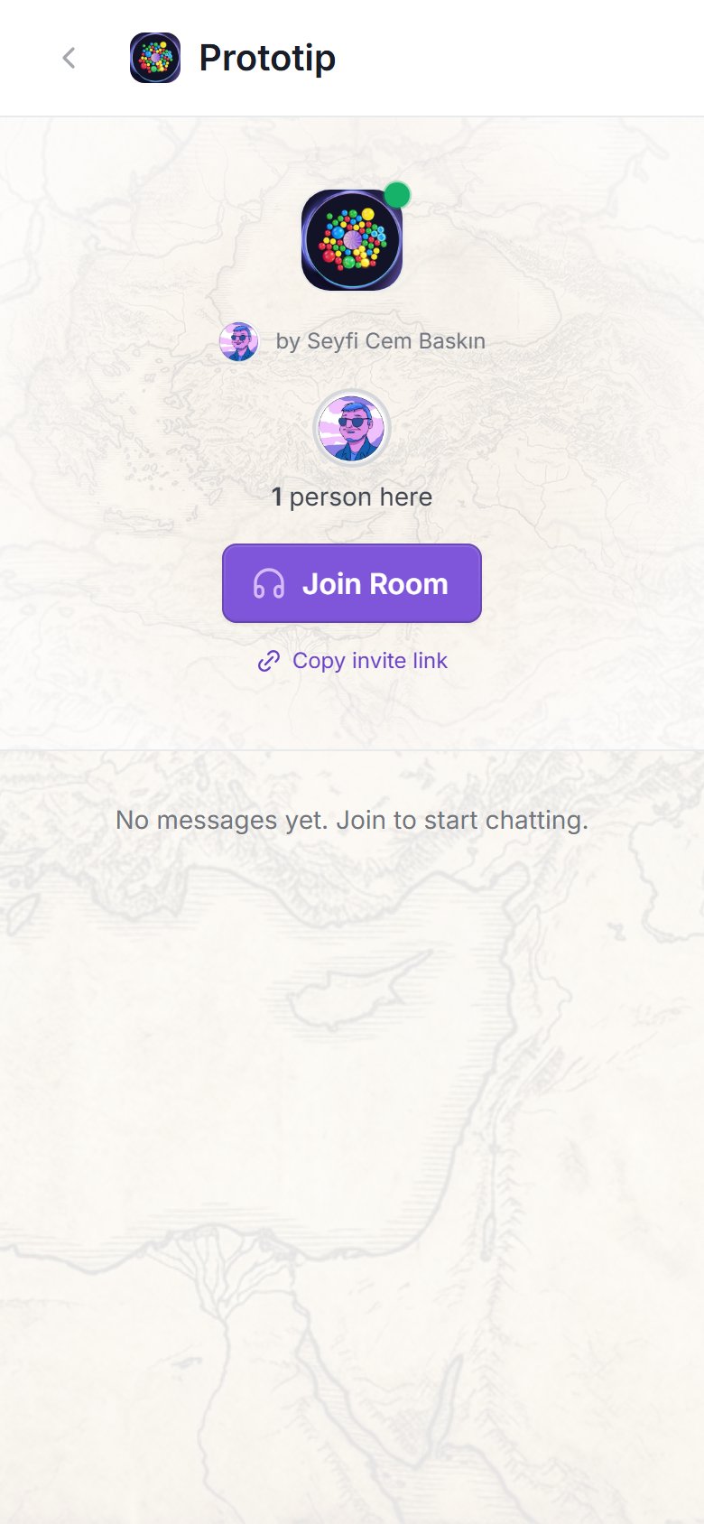 Perchi room on mobile — join a room with one tap